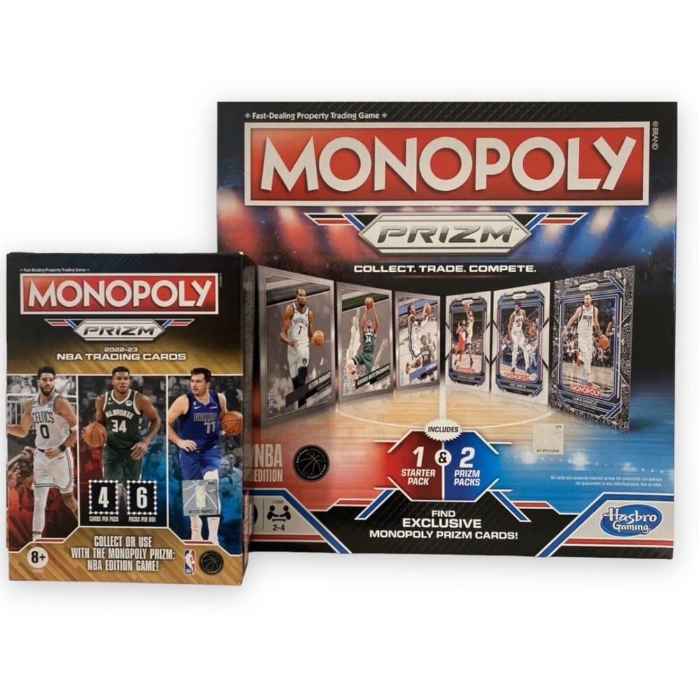 2022-23 Monopoly Panini Prizm: SEALED NBA‎ Trading Card Game + 1 Booster Box Lot